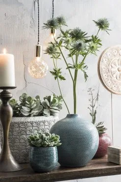 Mica Decorations Gabriel Bloempot - H20 X Ø25 Cm - Keramiek - Blauw 13 Mica Decorations Gabriel Bloempot - H20 X Ø25 Cm - Keramiek - Blauw -Bloempotten Verkoop 800x1200 10