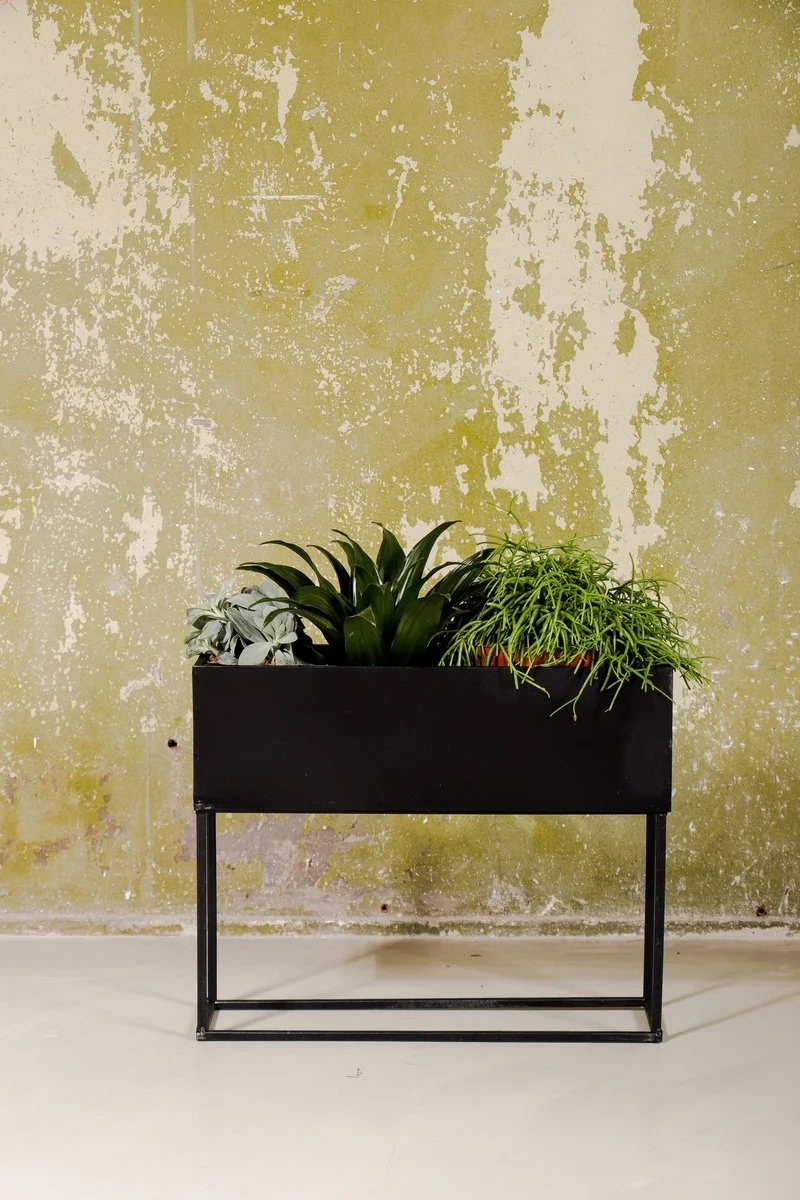 SENZA Rechthoekige Plantenbak - Bloemenbak Ijzer - 42.5 X 34cm - Zwart 3 SENZA Rechthoekige Plantenbak - Bloemenbak Ijzer - 42.5 X 34cm - Zwart - Afbeelding 3