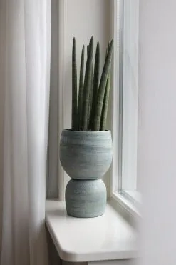 HS Potterie Tokio Bloempot Blauw Aqua D28 X H26 Cm - Nieuwe Collectie -Bloempotten Verkoop 800x1200 62