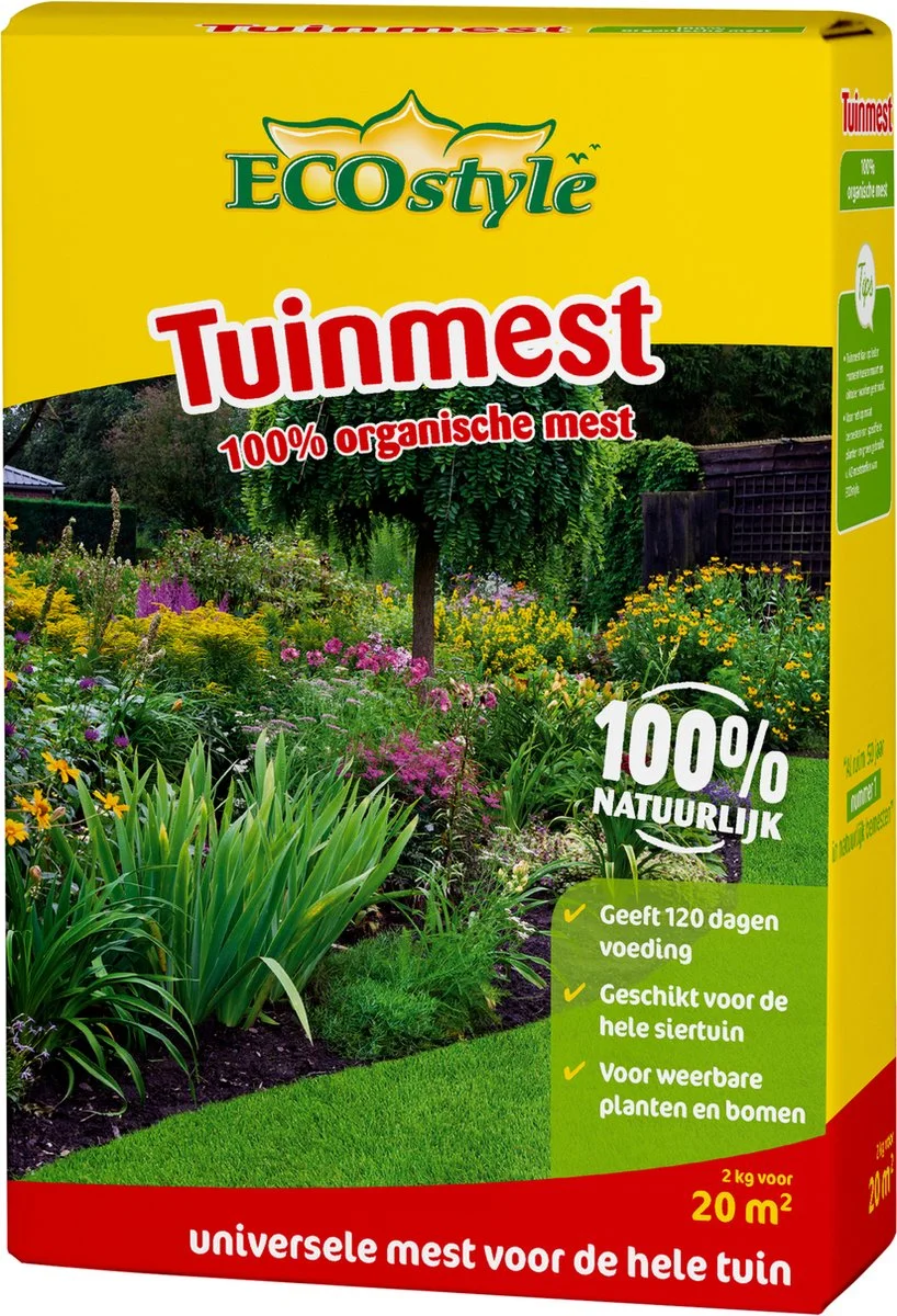 ECOstyle Tuinmest Organische Meststof - Border & Siertuin - Natuurlijke Meststof Gazon - 120 Dagen Voeding- 100 M² - 10 KG 3 ECOstyle Tuinmest Organische Meststof - Border & Siertuin - Natuurlijke Meststof Gazon - 120 Dagen Voeding- 100 M² - 10 KG - Afbeelding 3