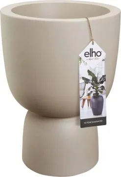 Elho Pure Coupe 35 - Bloempot Voor Binnen & Buiten - Ø 34.9 X H 49.0 Cm - Beige/Balanced Beige -Bloempotten Verkoop 821x1200 1