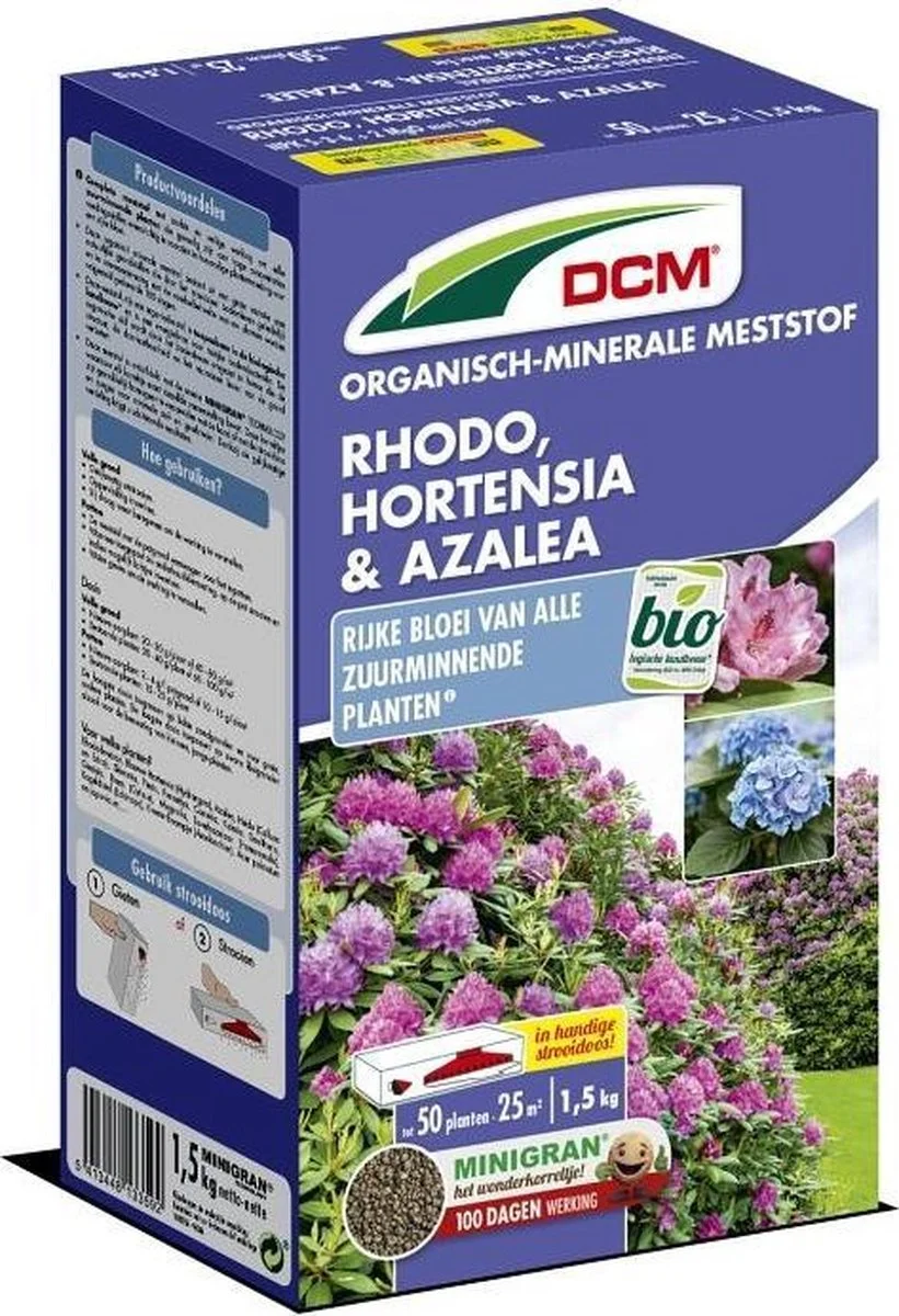 DCM Meststof Rododendrons/ Hortensia's/ Azalea's (1,5KG) 2 DCM Meststof Rododendrons/ Hortensia's/ Azalea's (1,5KG) - Afbeelding 2