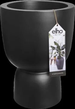 Elho Pure Coupe 35 - Bloempot Voor Binnen & Buiten - Ø 34.9 X H 49.0 Cm - Zwart/Zwart -Bloempotten Verkoop 825x1200 1