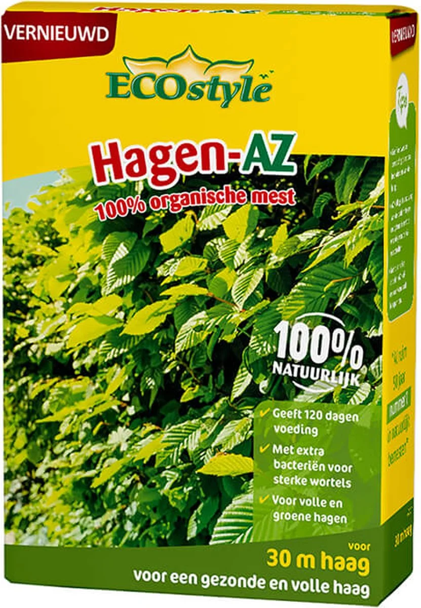 ECOstyle Hagen-AZ Organische Haag Meststof - Tuinmest Voor Diepgroen Blad - Nieuwe & Bestaande Beplanting - 30 M Haag - 1,6 KG 10 ECOstyle Hagen-AZ Organische Haag Meststof - Tuinmest Voor Diepgroen Blad - Nieuwe & Bestaande Beplanting - 30 M Haag - 1,6 KG - Afbeelding 10