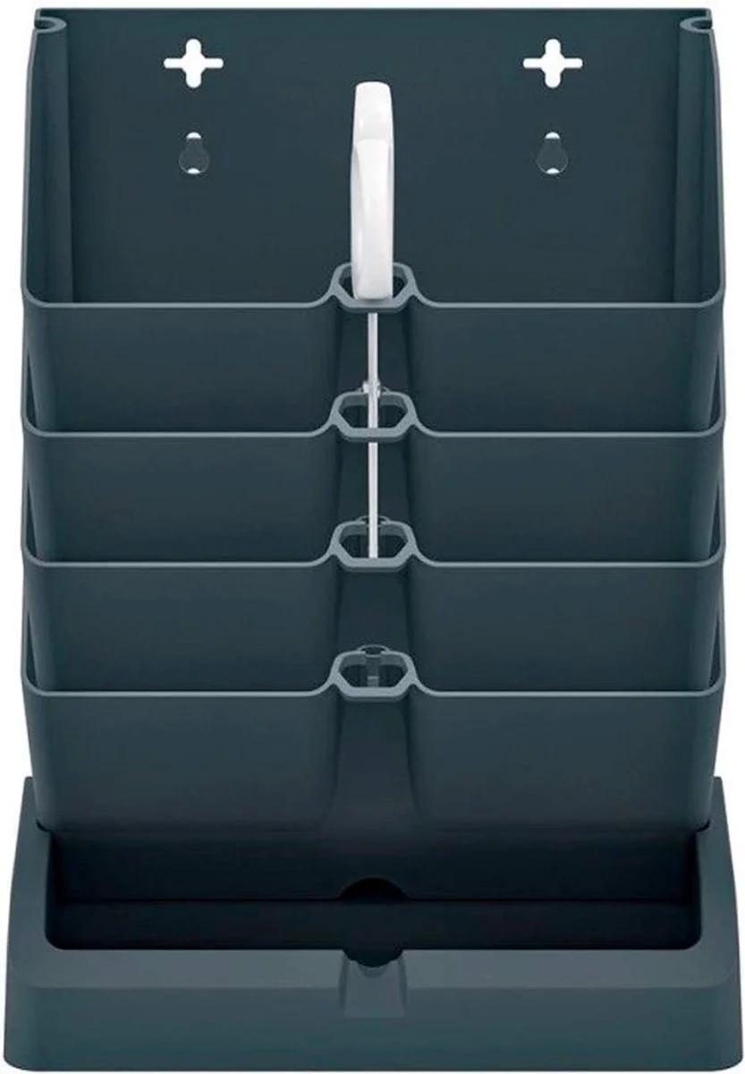 Prosperplast Verticale Kruidentuin Kunststof - Staand/hangend - Modulair - Antraciet Grijs - L 20 X B 11 X H 48 Cm - Incl. Kruidenschaar 5 Prosperplast Verticale Kruidentuin Kunststof - Staand/hangend - Modulair - Antraciet Grijs - L 20 X B 11 X H 48 Cm - Incl. Kruidenschaar - Afbeelding 5