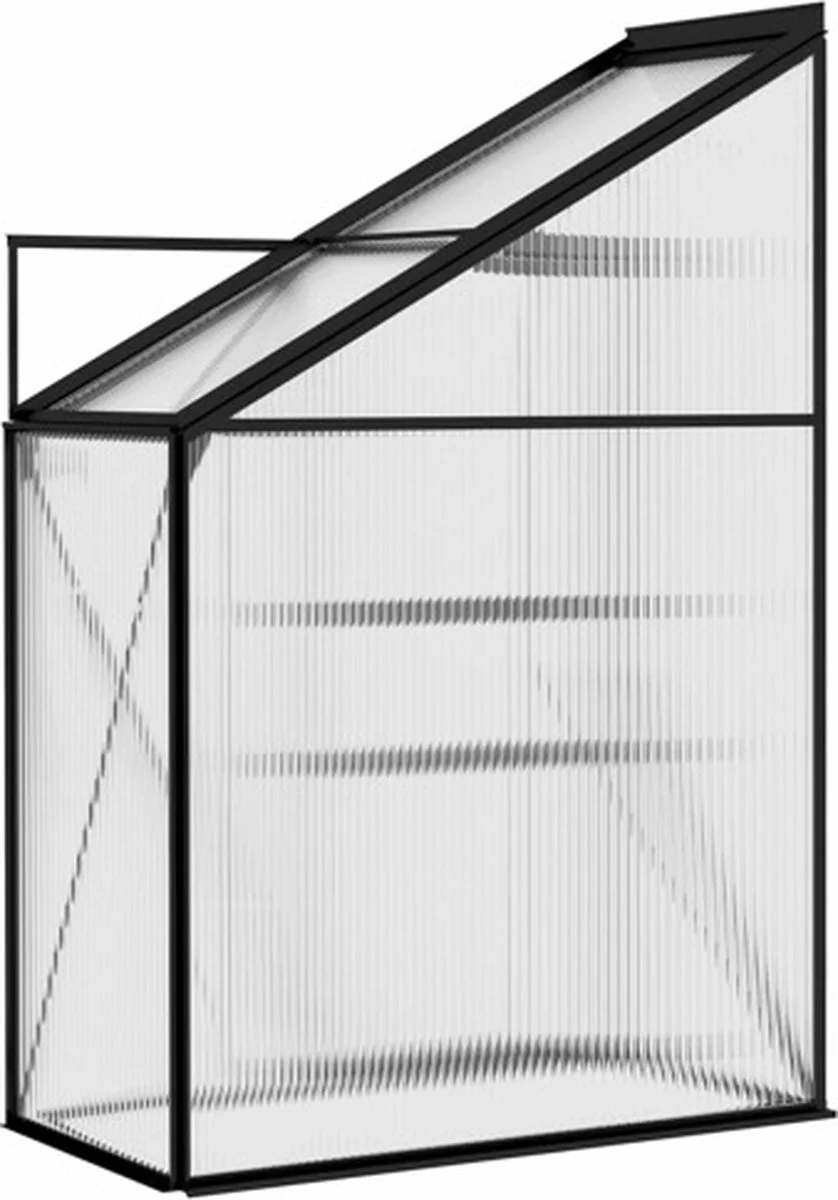 VidaXL Broeikas 1,38 M² Aluminium Antracietkleurig 5 VidaXL Broeikas 1,38 M² Aluminium Antracietkleurig - Afbeelding 5