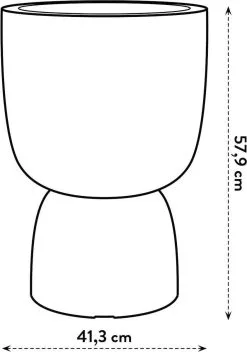 Elho Pure Coupe 41 - Bloempot Voor Binnen & Buiten - Ø 41.3 X H 57.9 Cm - Zwart/Zwart -Bloempotten Verkoop 843x1200 3