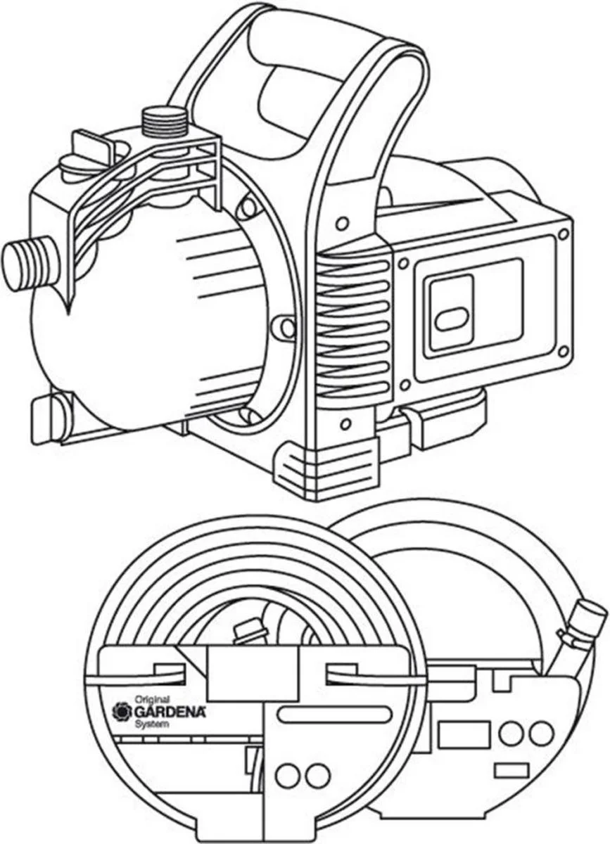 GARDENA - Classic Besproeiingspomp 3000/4 Compleet - Waterpomp - Incl. 3.5 M Aanzuigslang En 20 M Slang 7 GARDENA - Classic Besproeiingspomp 3000/4 Compleet - Waterpomp - Incl. 3.5 M Aanzuigslang En 20 M Slang - Afbeelding 7
