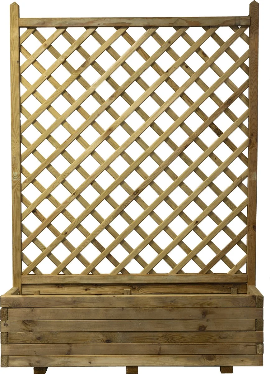 Beste Prijsshop Bloembak Met Trellis | 120x40x170 Cm | Grenen | Geïmpregneerd 1 Beste Prijsshop Bloembak Met Trellis | 120x40x170 Cm | Grenen | Geïmpregneerd