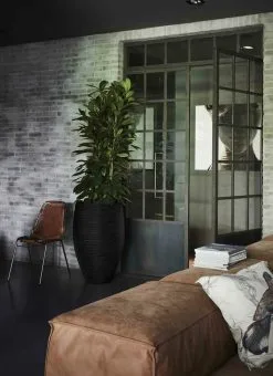 Capi Europe - Vaas Elegant Deluxe Rib NL - 40x60 - Zwart - Voor Binnen En Buiten - KBLR1131 -Bloempotten Verkoop 873x1200 1