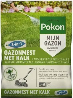 Pokon Gazonmest Met Kalk - 5kg - Mest - Geschikt Voor 75m² - 120 Dagen Voeding -Bloempotten Verkoop 896x1200 1