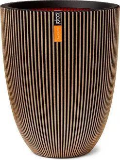Capi Europe - Vaas Elegant Laag Groove NL - 46x58 - Goud - Voor Binnen En Buiten - KGVGB783