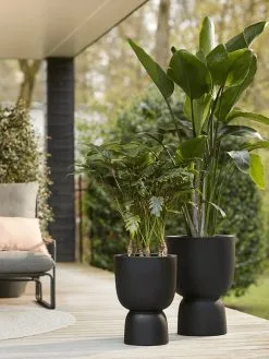 Elho Pure Coupe 41 - Bloempot Voor Binnen & Buiten - Ø 41.3 X H 57.9 Cm - Zwart/Zwart -Bloempotten Verkoop 900x1200 14