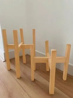 Beckenbau Plantenstandaard | Set Van 2 | Diameter Tot 24 Cm | Plantenkruk | Bloempotten Voor Binnen | Plantentafeltje Voor Binnen | Bloempot Standaard | Plantenstandaard Binnen | Hout | Licht Bruin -Bloempotten Verkoop 900x1200 17