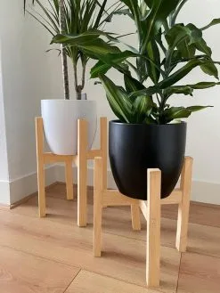 Beckenbau Plantenstandaard | Set Van 2 | Diameter Tot 24 Cm | Plantenkruk | Bloempotten Voor Binnen | Plantentafeltje Voor Binnen | Bloempot Standaard | Plantenstandaard Binnen | Hout | Licht Bruin -Bloempotten Verkoop 900x1200 18