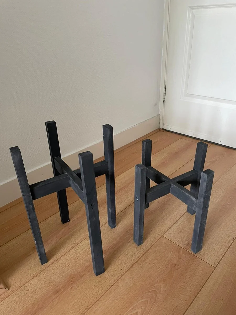 Beckenbau Plantenstandaard Binnen - Set Van 2 - Diameter Tot 24 Cm - Plantenkruk - Bloempotten Voor Binnen - Plantentafeltje Voor Binnen - Bloempot Standaard - Plantenstandaard - Hout - Mat Zwart/Donkergrijs 5 Beckenbau Plantenstandaard Binnen - Set Van 2 - Diameter Tot 24 Cm - Plantenkruk - Bloempotten Voor Binnen - Plantentafeltje Voor Binnen - Bloempot Standaard - Plantenstandaard - Hout - Mat Zwart/Donkergrijs - Afbeelding 5