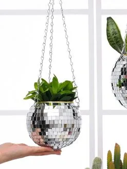 Discobal Hangplant - Bloempot - Hangplant - Disco - Discobal - Spiegel - Zilver - Hangpot - Glitter - Planten In Bak - Hangend - Staand -Bloempotten Verkoop 901x1200 2