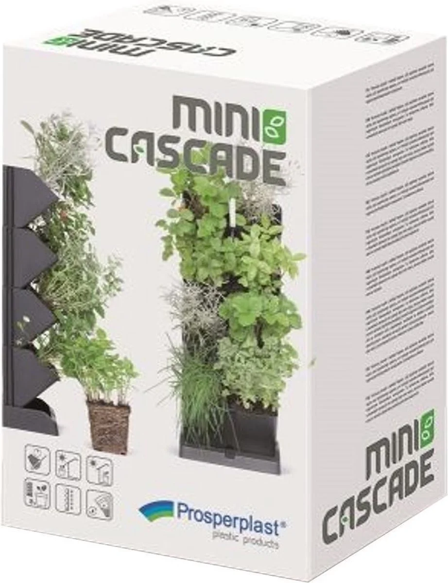 Prosperplast Verticale Kruidentuin Kunststof - Staand/hangend - Modulair - Antraciet Grijs - L 20 X B 11 X H 48 Cm - Incl. Kruidenschaar 6 Prosperplast Verticale Kruidentuin Kunststof - Staand/hangend - Modulair - Antraciet Grijs - L 20 X B 11 X H 48 Cm - Incl. Kruidenschaar - Afbeelding 6