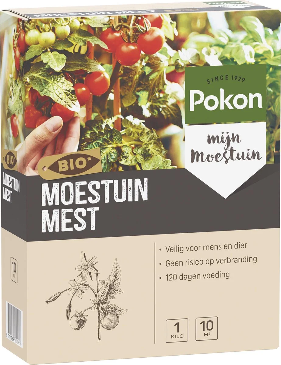 Pokon Bio Moestuin Mest - 1kg - Meststof (biologisch) - 120 Dagen Moestuinvoeding 1 Pokon Bio Moestuin Mest - 1kg - Meststof (biologisch) - 120 Dagen Moestuinvoeding