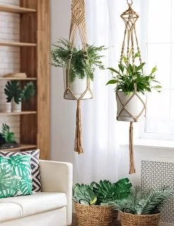 Mycramé 5 Stuks Jute Macrame Plantenhangers - Boho Handgeweven Katoen Hangpot Voor Binnen/Buiten - Hangende Bloempot Met Kralen - Macramé Touw/Koord Hangplant Houder - Bohemian Wandhanger Decoratie - Plant Hanger - Verticale Tuin Bloempothouder Planthanger 9 Mycramé 5 Stuks Jute Macrame Plantenhangers - Boho Handgeweven Katoen Hangpot Voor Binnen/Buiten - Hangende Bloempot Met Kralen - Macramé Touw/Koord Hangplant Houder - Bohemian Wandhanger Decoratie - Plant Hanger - Verticale Tuin Bloempothouder Planthanger -Bloempotten Verkoop 923x1200 2