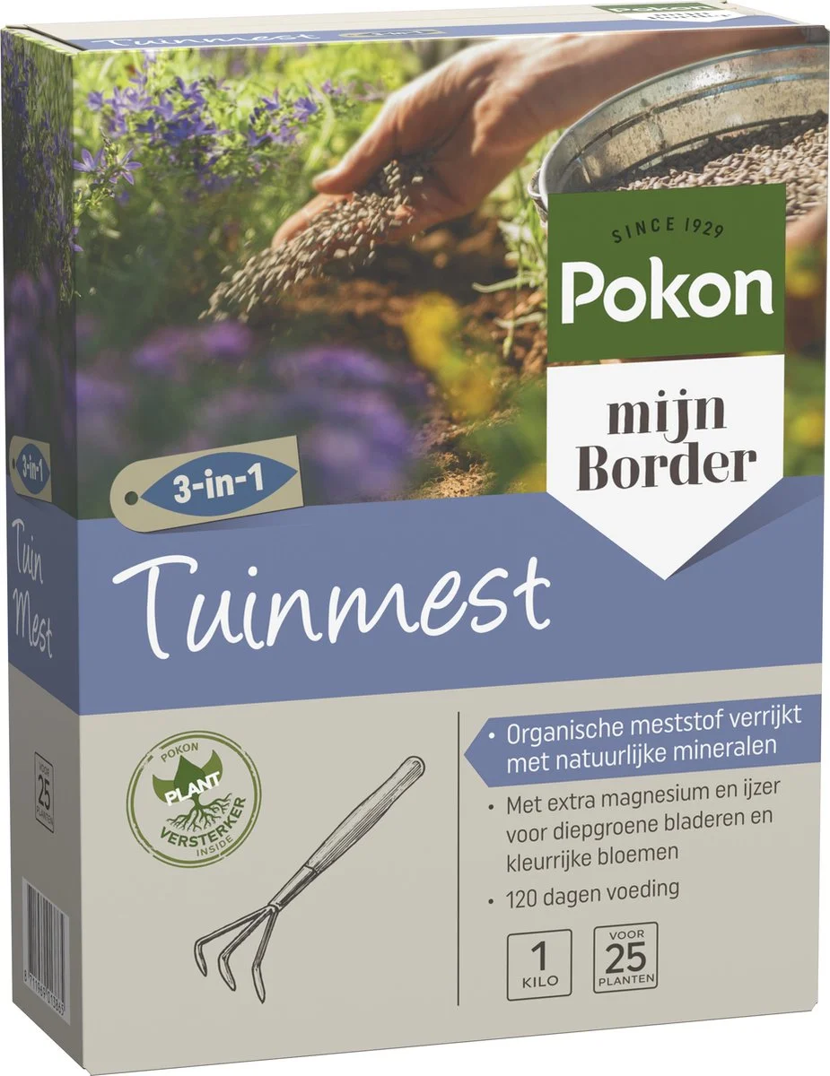Pokon Tuinmest - 1kg - Meststof - 3-in-1 Werking 2 Pokon Tuinmest - 1kg - Meststof - 3-in-1 Werking - Afbeelding 2