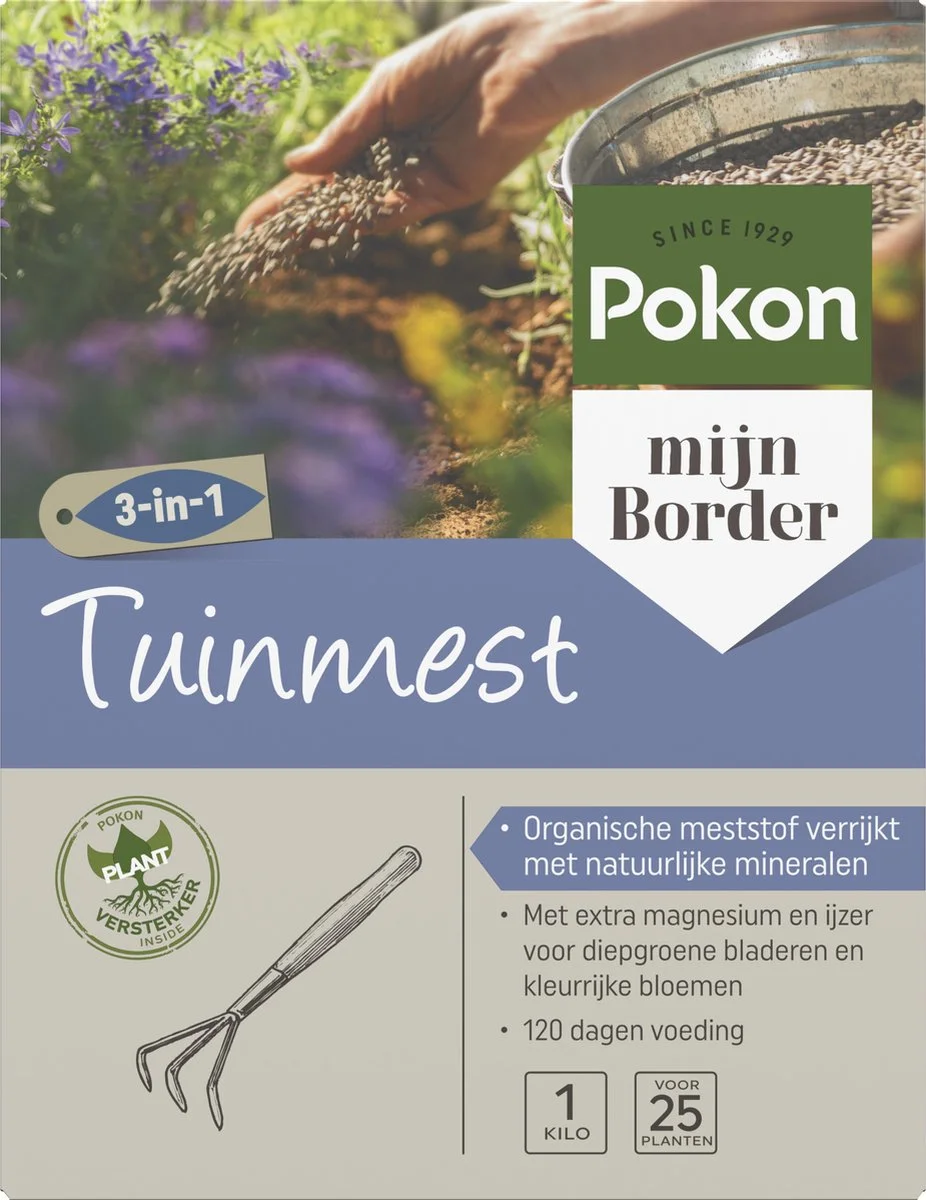 Pokon Tuinmest - 1kg - Meststof - 3-in-1 Werking 1 Pokon Tuinmest - 1kg - Meststof - 3-in-1 Werking