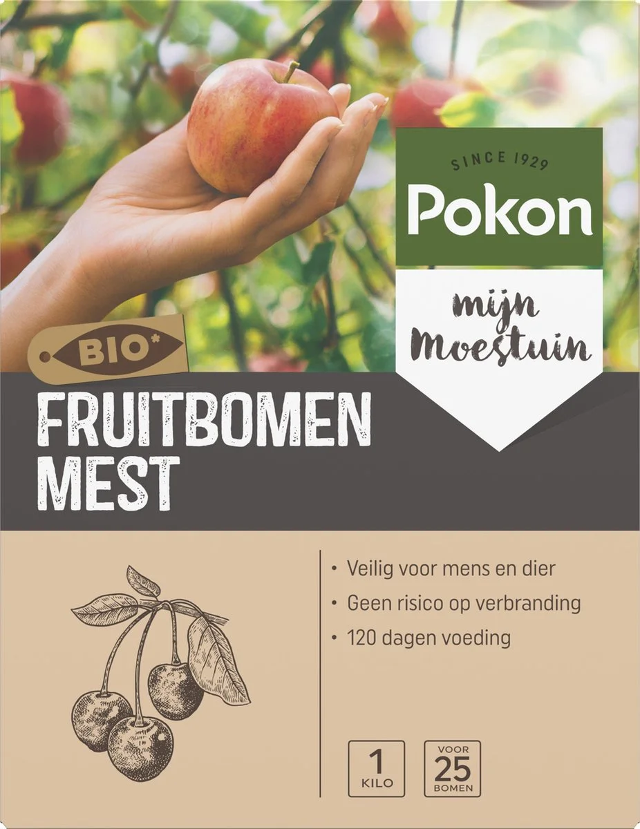 Pokon Bio Fruitbomen Mest - 1kg - Meststof (biologisch) - 120 Dagen Voeding 2 Pokon Bio Fruitbomen Mest - 1kg - Meststof (biologisch) - 120 Dagen Voeding - Afbeelding 2