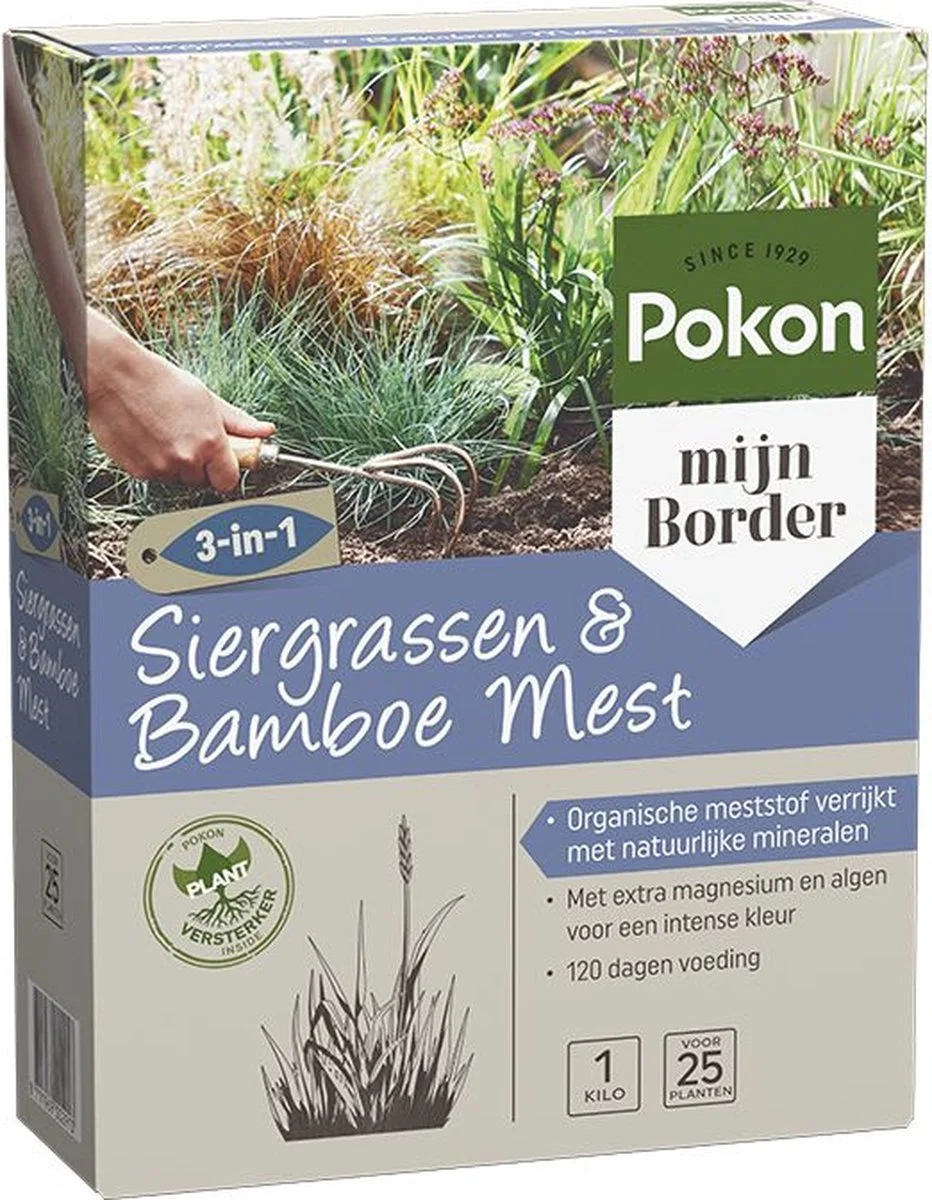 Pokon Siergrassen & Bamboe Mest - 1kg - Meststof - 3-in-1 Werking 1 Pokon Siergrassen & Bamboe Mest - 1kg - Meststof - 3-in-1 Werking