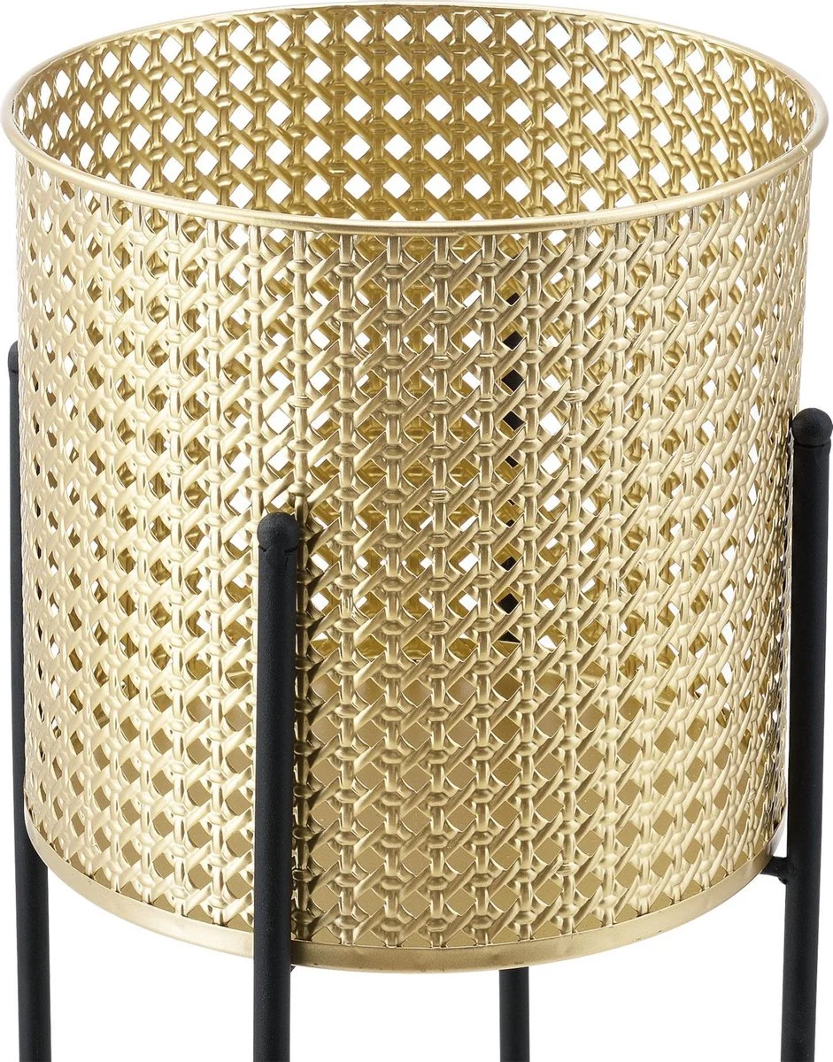 En.casa Bloempot Op Standaard Mol Set Van 2 Zwart En Goud 7 En.casa Bloempot Op Standaard Mol Set Van 2 Zwart En Goud - Afbeelding 7