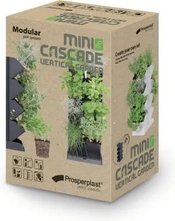 Prosperplast Verticale Kruidentuin Kunststof - Staand/hangend - Modulair - Antraciet Grijs - L 20 X B 11 X H 48 Cm - Incl. Kruidenschaar 18 Prosperplast Verticale Kruidentuin Kunststof - Staand/hangend - Modulair - Antraciet Grijs - L 20 X B 11 X H 48 Cm - Incl. Kruidenschaar -Bloempotten Verkoop 954x1200