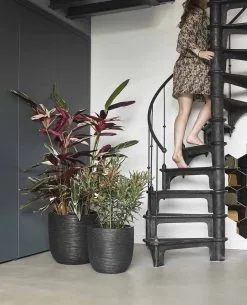 Capi Europe - Bloempot Bol Rib NL - 35x34 - Zwart - Voor Binnen En Buiten - KBLR932 -Bloempotten Verkoop 972x1200 1