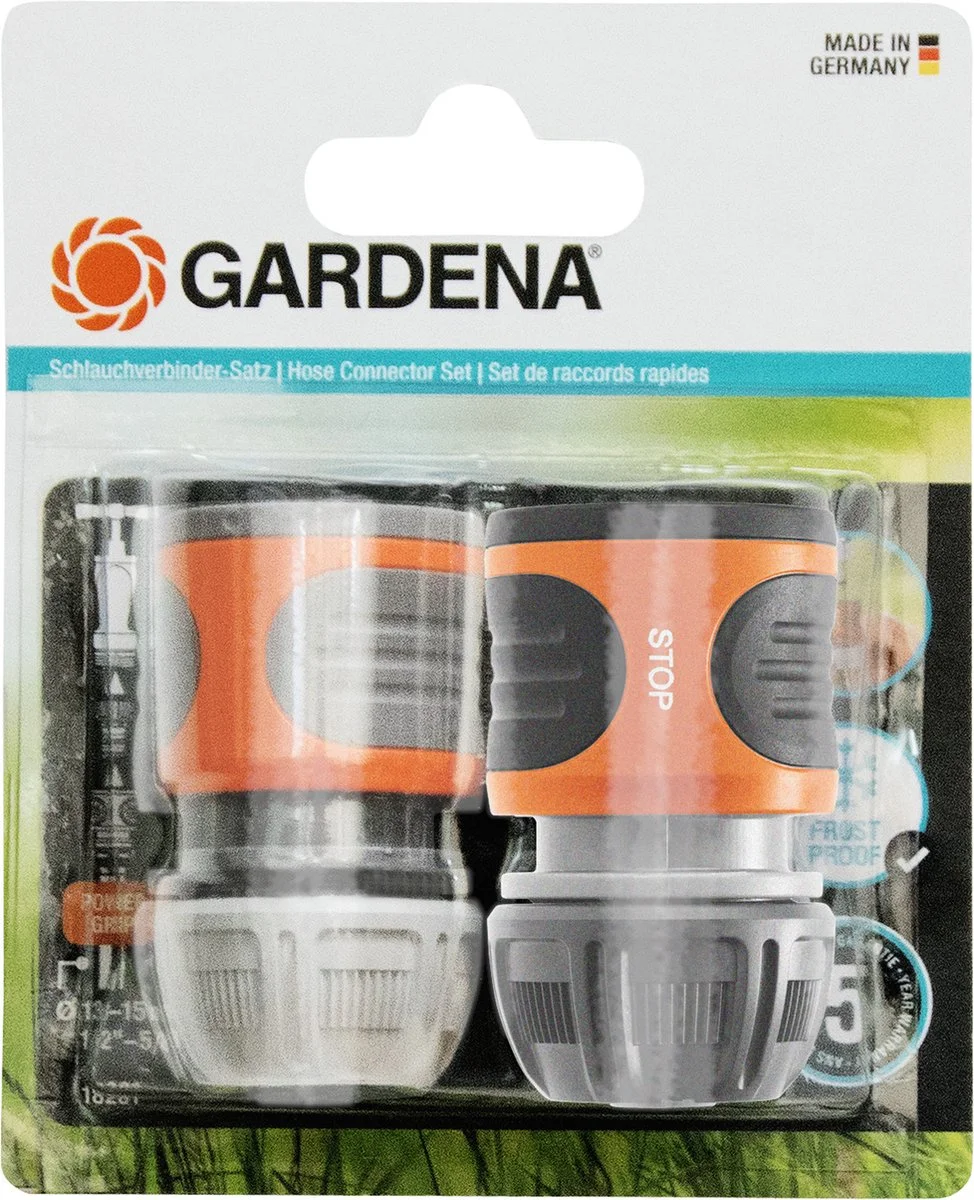 Gardena Slangstuk En Waterstop 13 Mm/1/2" -15 Mm 5/8" Pvc Oranje 2 Gardena Slangstuk En Waterstop 13 Mm/1/2" -15 Mm 5/8" Pvc Oranje - Afbeelding 2