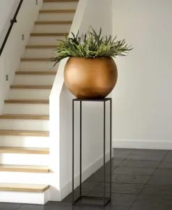 Capi Europe - Vaas Bol Retro - 30x25 - Goud - Bloempot Voor Binnen - BRTG104 -Bloempotten Verkoop 982x1200