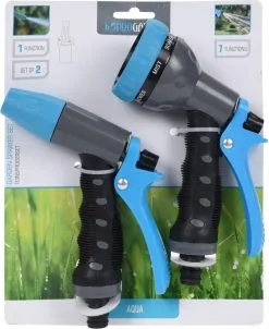 Kinzo 2x Tuinslang Sproeipistool/spuitpistool/sproeikop - Tuinier/tuinslang Benodigdheden