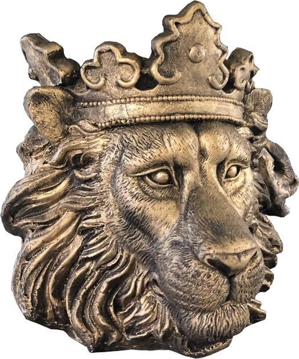 Vtw Living - Bloempot Leeuw - Plantenbak - Goud - Brons - 43 Cm Breed 1 Vtw Living - Bloempot Leeuw - Plantenbak - Goud - Brons - 43 Cm Breed